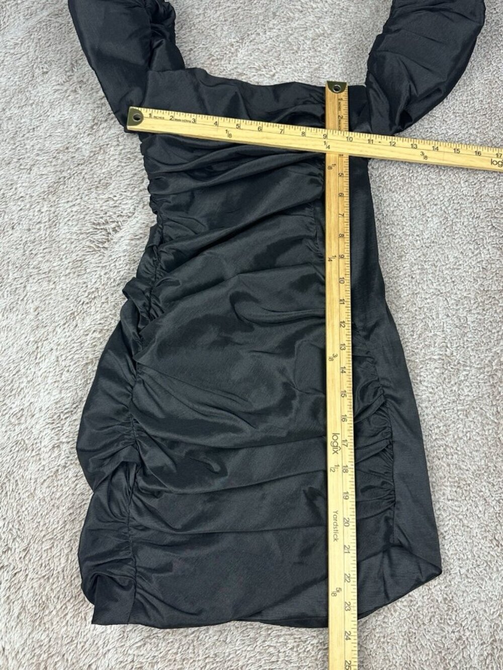 Oh Polly Take Me Higher Puff Sleeve Mini Dress Black Size 2 - Picture 5 of 10
